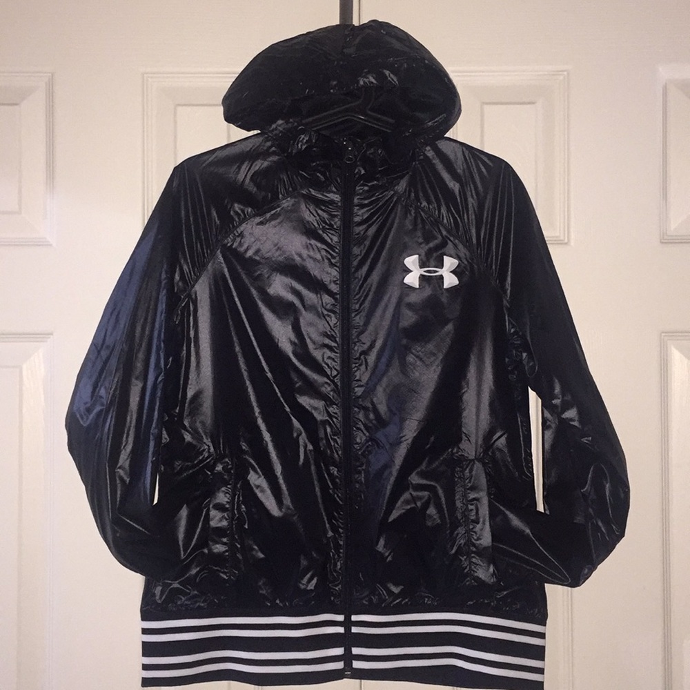 Under Armour shiny ripstop hooded jacket